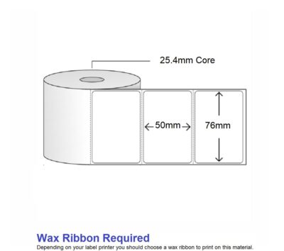 Label Paper TT 76x50 - 1000