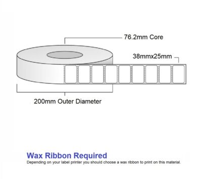 Label Paper TT 38x25 - 5000