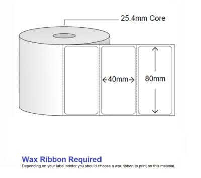 Label Paper TT 80x40 - 1000