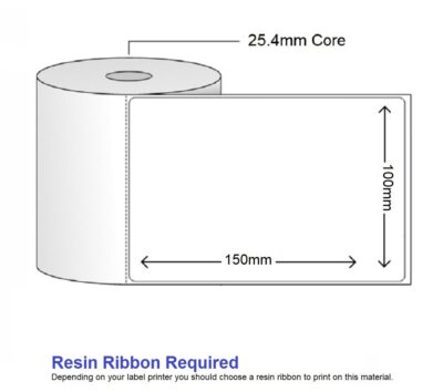Label Synthetic Silver 100x150 - 500