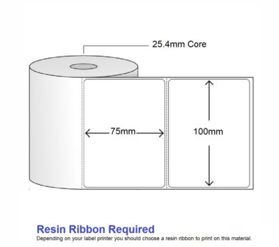Label Synthetic Silver 100x75 - 500