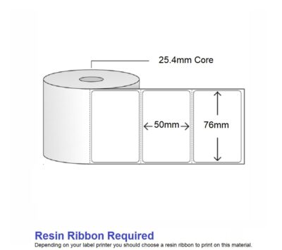 Label Synthetic Silver 76x50 - 1000