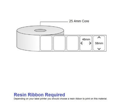 Label Synthetic Transparent 58x46 - 1000