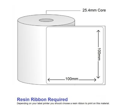 Label Synthetic White 100x100 - 500